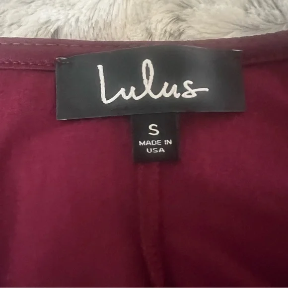 Elegant Burgundy A-Line Swing Dress 3/4” sleeve women’s size S pull on - Picture 4 of 5